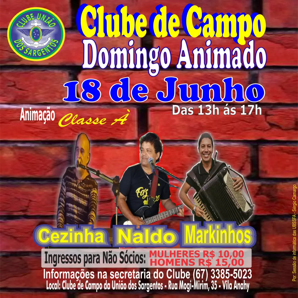 Domingo Animado no Clube de Campo 18/06/2023